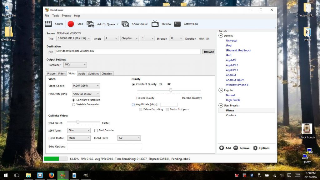 Blu-ray to MKV Video Quality Settings