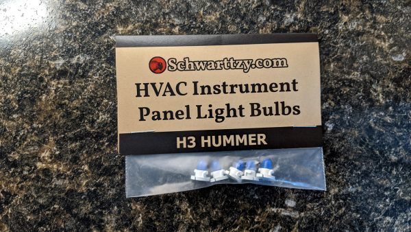 HVAC Instrument Panel Light Bulbs