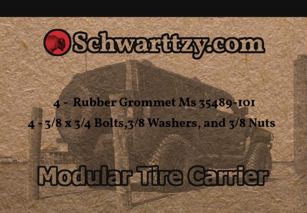 Bag of Bolts for Modular Tire Carrier