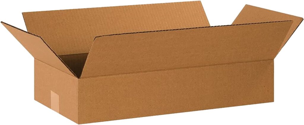 Flat 20"L x 10"W x 4"H