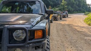 Four H3 Hummers Off-Road in Tennessee